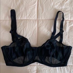 Luxe Lingerie Unlined Mesh Balconette Bra